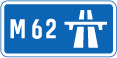 Start of motorway  road sign