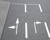 Direction arrows at junctions