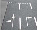 Roundabout road markings