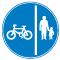 Segregated cycles and pedestrian route 