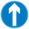 Ahead only  road sign