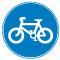 pedal cycles only road sign
