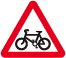 Cycle road ahead road sign