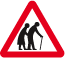 Frail pedestrians likely to cross ahead