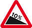Downhill Road Sign