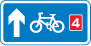 Route for pedal cycles forming part of a network